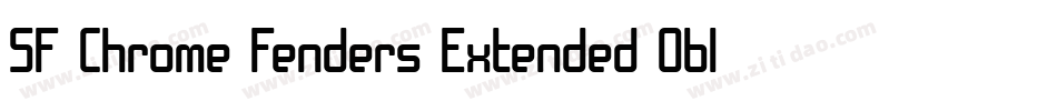 SF Chrome Fenders Extended Oblique字体转换